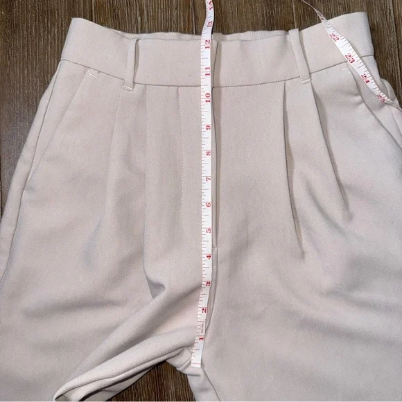 Abercrombie Sloane Tailored Pant 25 0 L Tall wide leg Trousers ivory old money - Picture 4 of 14